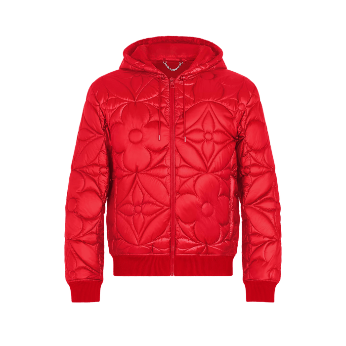 Louis Vuitton LOUIS VUITTON JACKET LEATHER MONOGRAM VARSITY DENIM ...