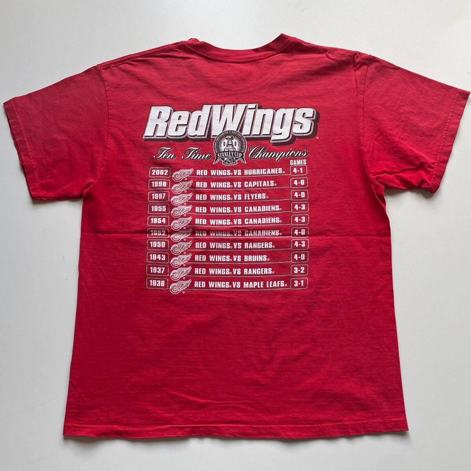 NHL Vintage Y2K Detroit Red Wings NHL Stanley Cup T Shirt Large Size US L / EU 52-54 / 3 - 3 Thumbnail