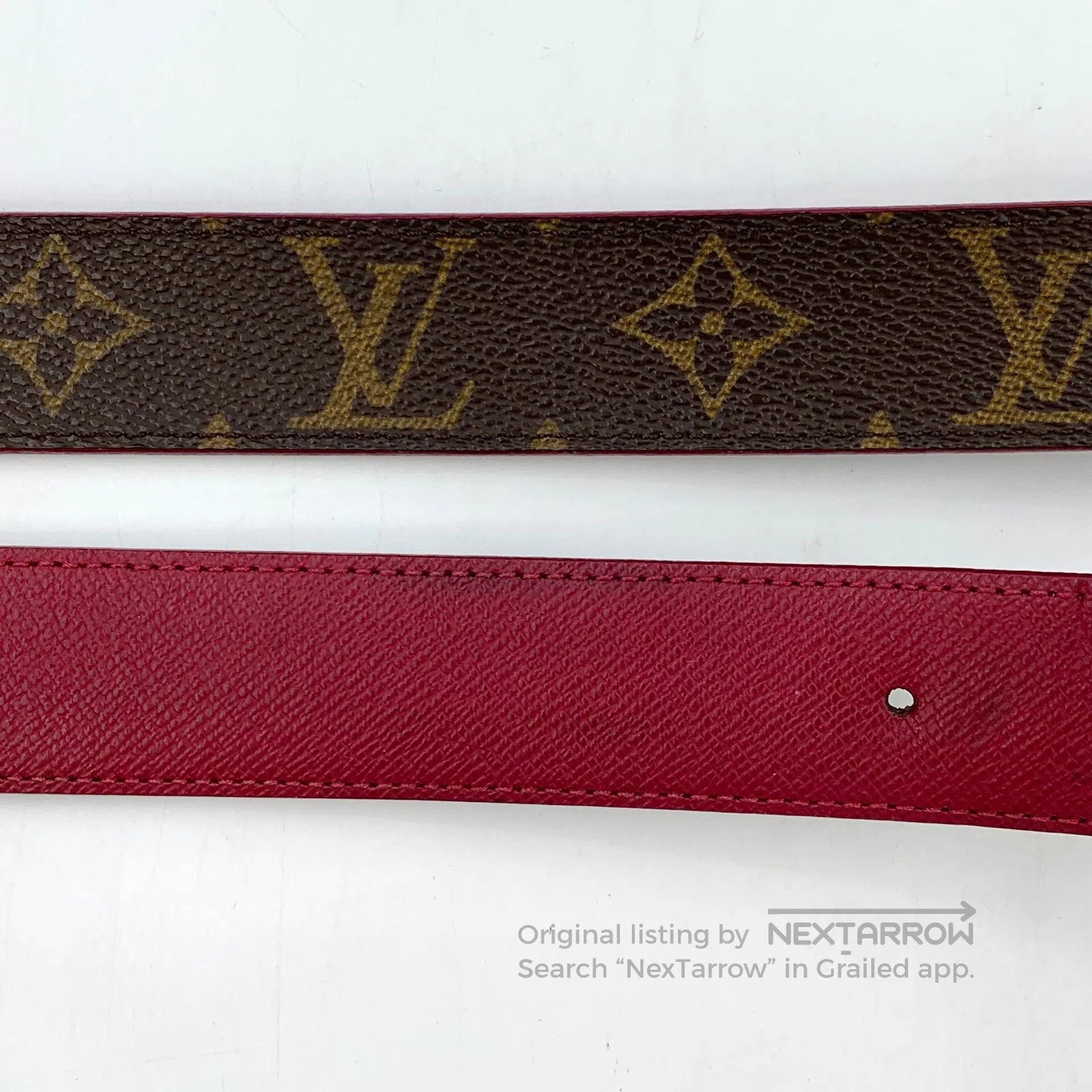 Louis Vuitton Louis Vuitton Dark Brown Logo Monogram Smooth Buckle Leath Size ONE SIZE - 6 Thumbnail