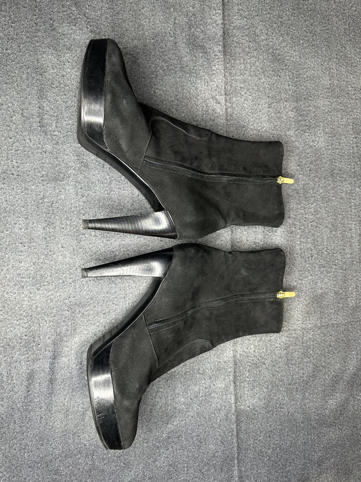 Sergio Rossi Sergio Rossi Suede Ankle Boots High Heel Platform Size 39.5 Size US 8.5 / IT 38.5 - 2 Thumbnail