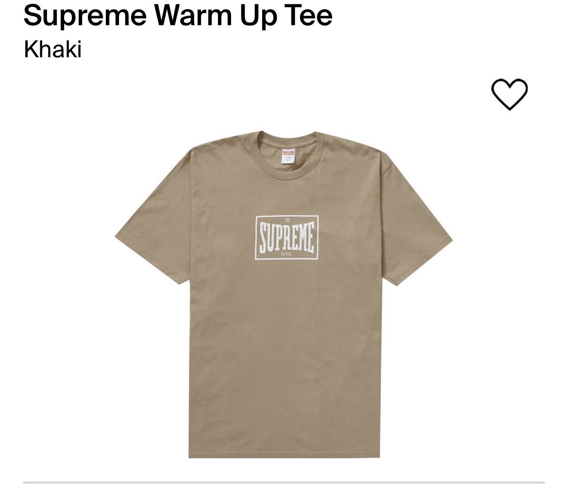 supreme warm up tee