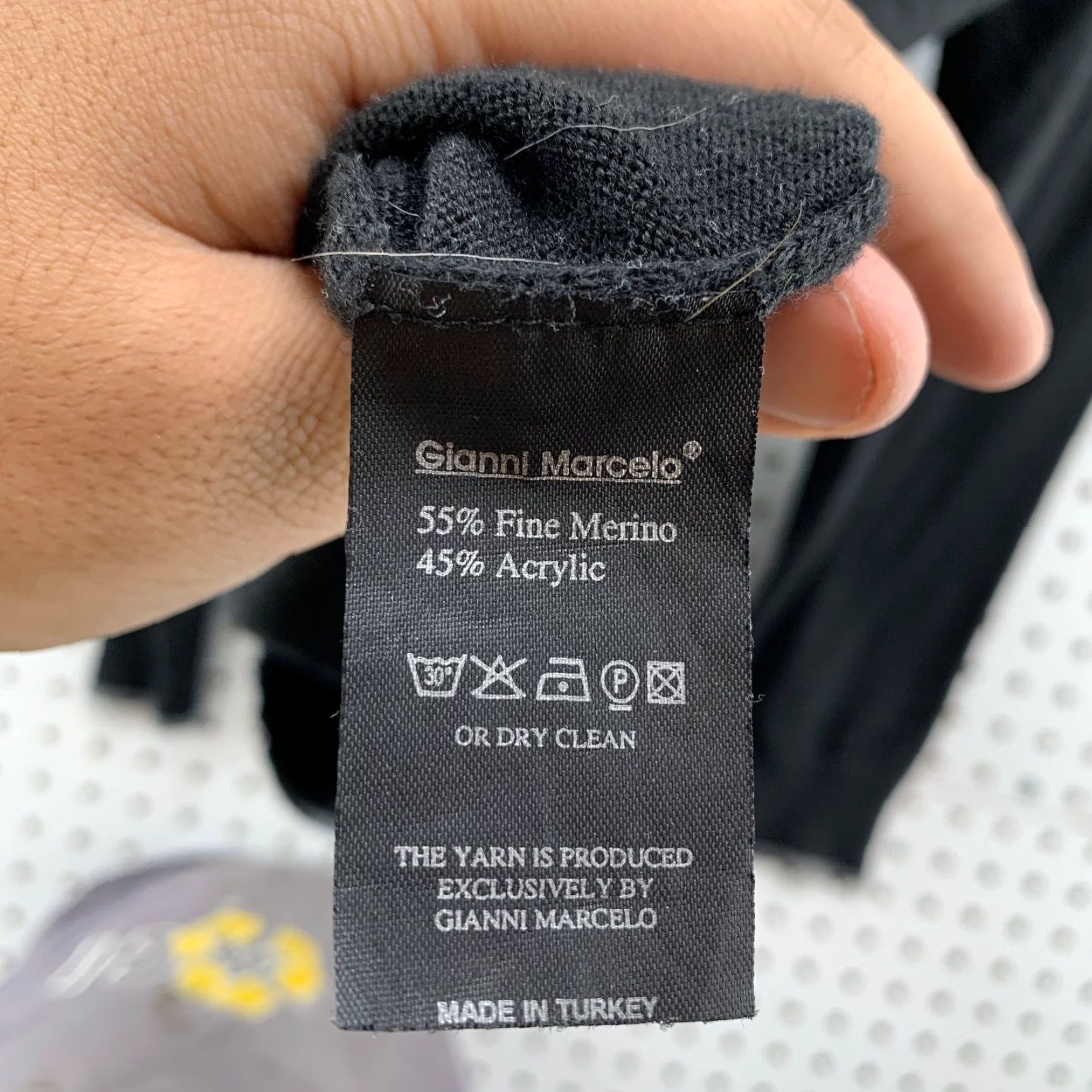 Vintage Gianni Marcelo Merino Wool Sweater Cardigan Mens Large Black Gray Layered Zip Shirt (note: ensure single category word) Size US L / EU 52-54 / 3 - 4 Thumbnail