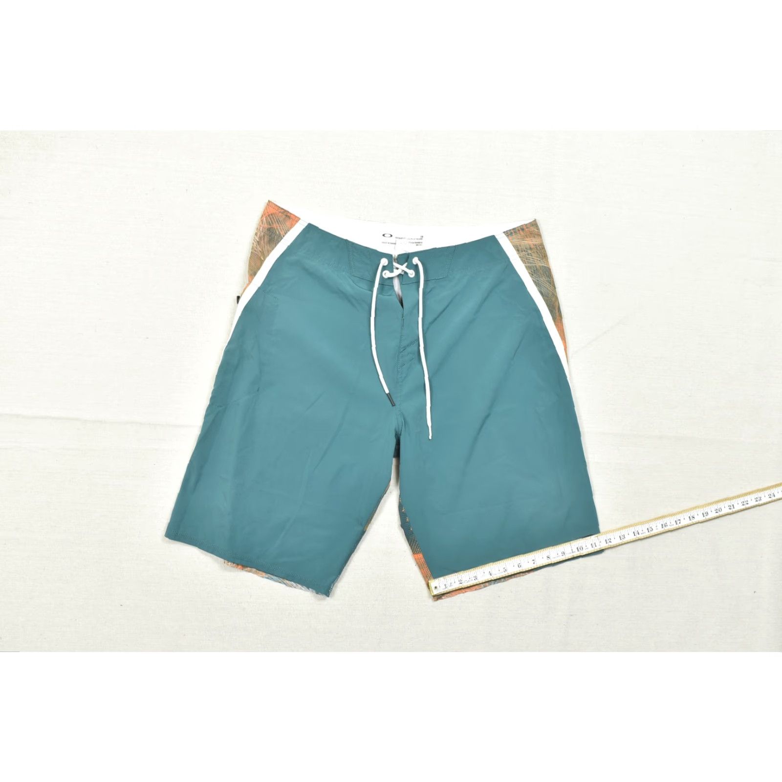 Oakley Oakley Mens Board Shorts 36 Regular Teal Orange Geometric Print Bermuda Swim Trunks Pockets Size US 36 / EU 52 - 6 Thumbnail