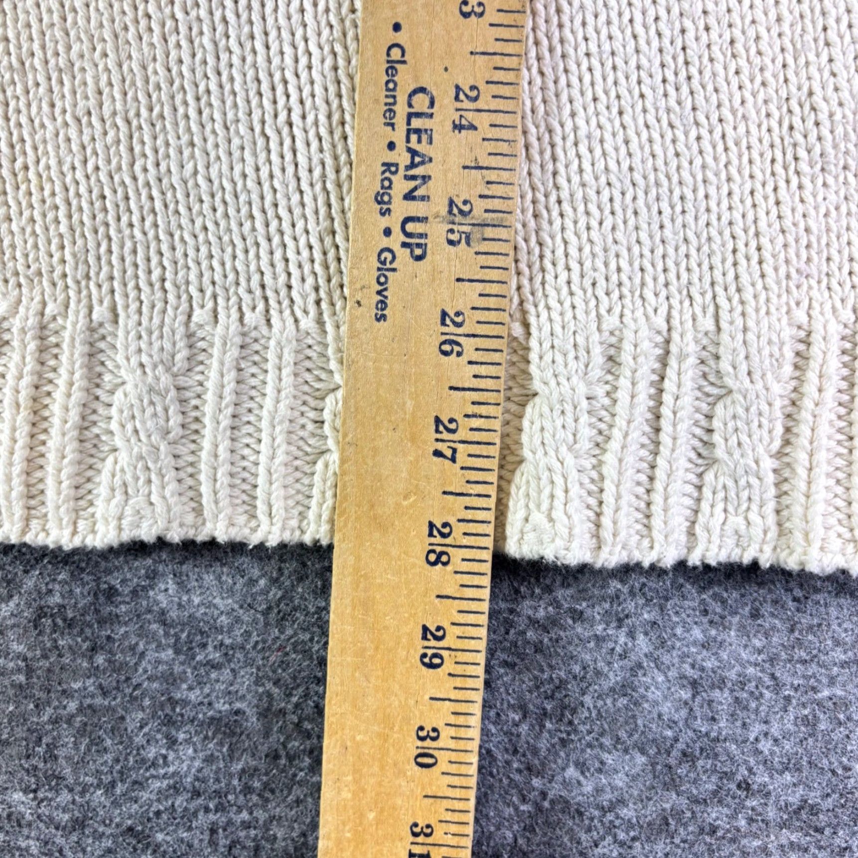 Vintage VINTAGE LL Bean Womens Cream Cotton Turtleneck Sweater Dress Cable Knit Size M Size M / US 6-8 / IT 42-44 - 4 Thumbnail