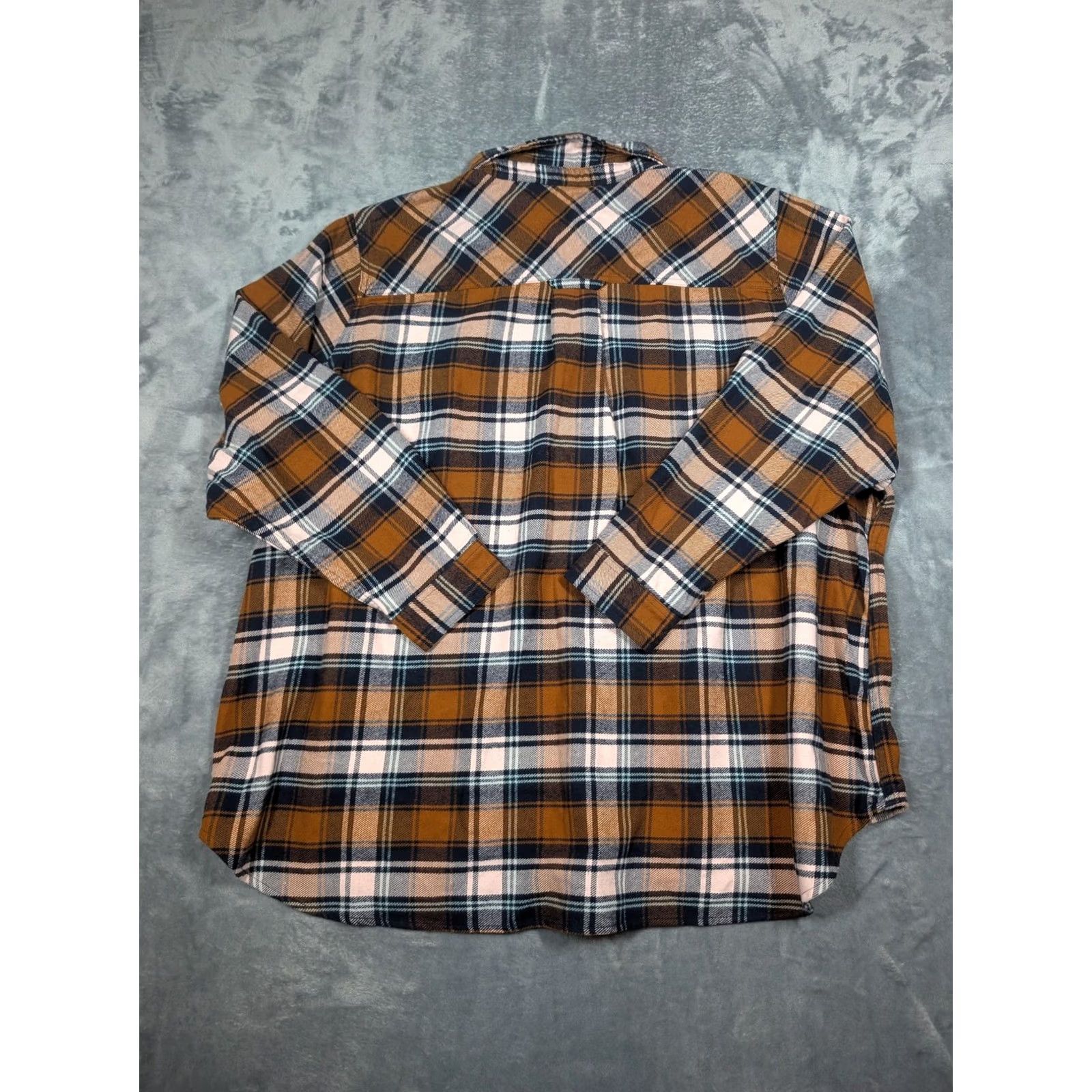 Duluth Trading Company Duluth Trading Co Shirt Mens 3XL Brown Plaid Flannel Long Sleeve Button Up Sh Blanket? Size US XXL / EU 58 / 5 - 6 Thumbnail