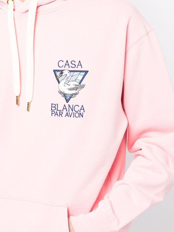 Casablanca o1mle0326 Embroidered Hooded Sweatshirt Casablanca Par Avion Size US XL / EU 56 / 4 - 4 Thumbnail