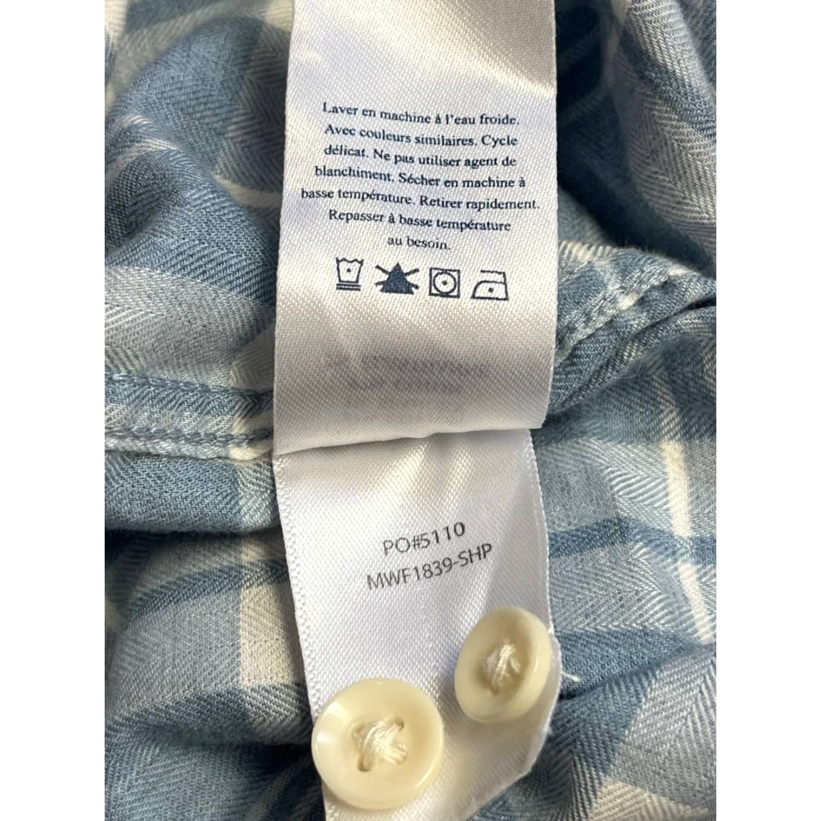 Faherty Faherty Flannel Shirt Button-Up Long Sleeve Plaid Stretch 2XL Men Blue and White Size US XXL / EU 58 / 5 - 7 Thumbnail