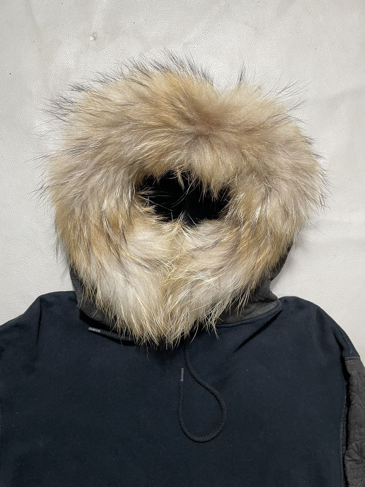 Japanese Brand 24karat gothic distressed Fur Hoodie Black ifsix lgb style Size US L / EU 52-54 / 3 - 5 Thumbnail