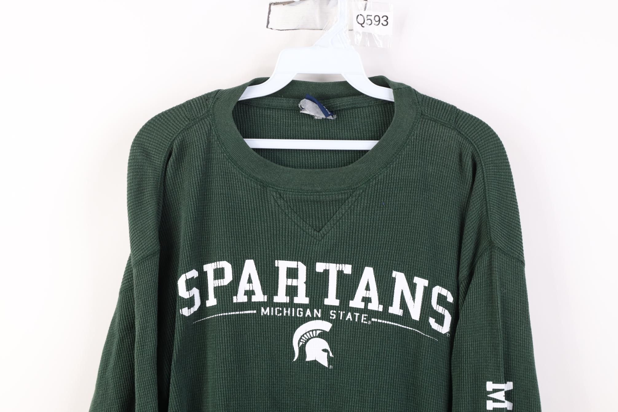 Vintage Vintage Michigan State University Thermal Knit T-Shirt Size US XL / EU 56 / 4 - 2 Thumbnail