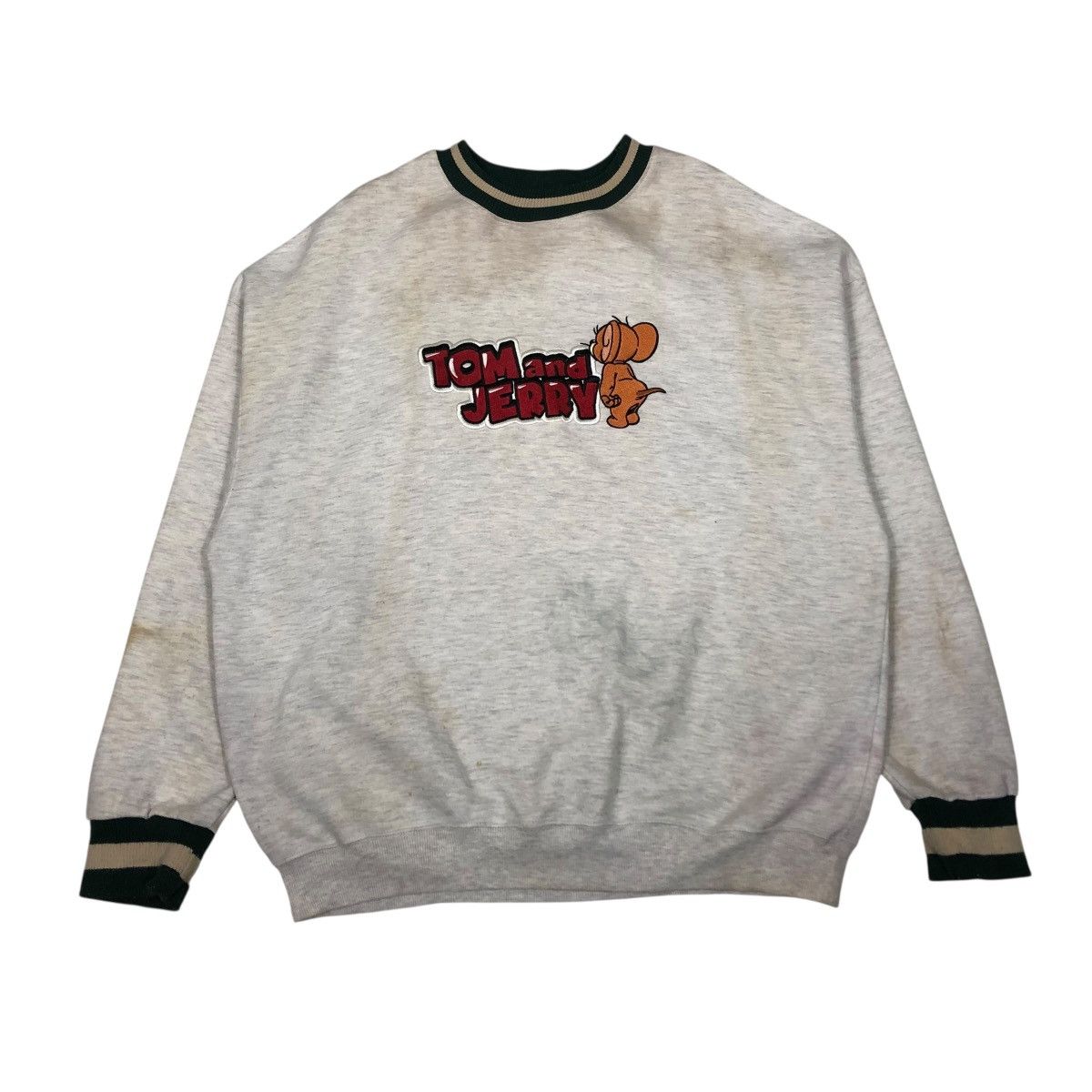 🔥VINTAGE SWEATSHIRT TOM & JERRY CARTOON BIG LOGO DESIGN