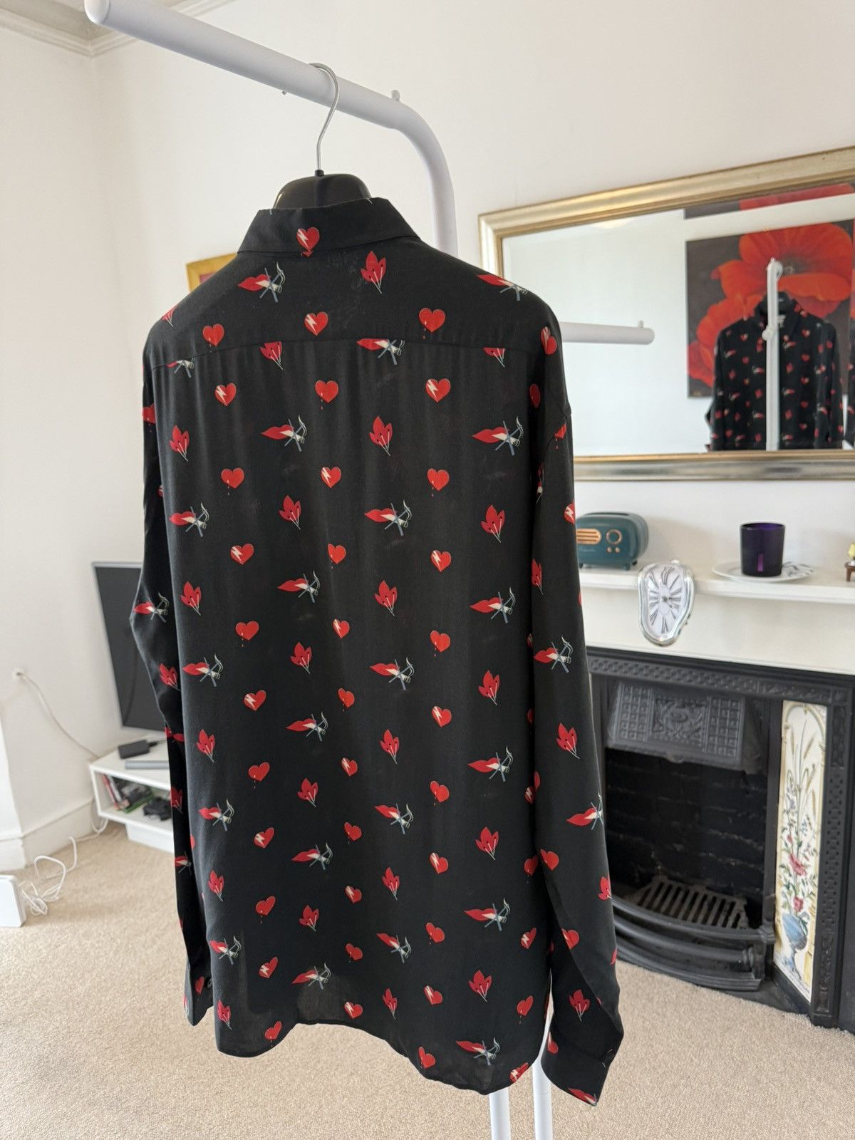 Saint Laurent Paris Saint Laurent No Smoking Viscose Shirt Size US XL / EU 56 / 4 - 6 Thumbnail