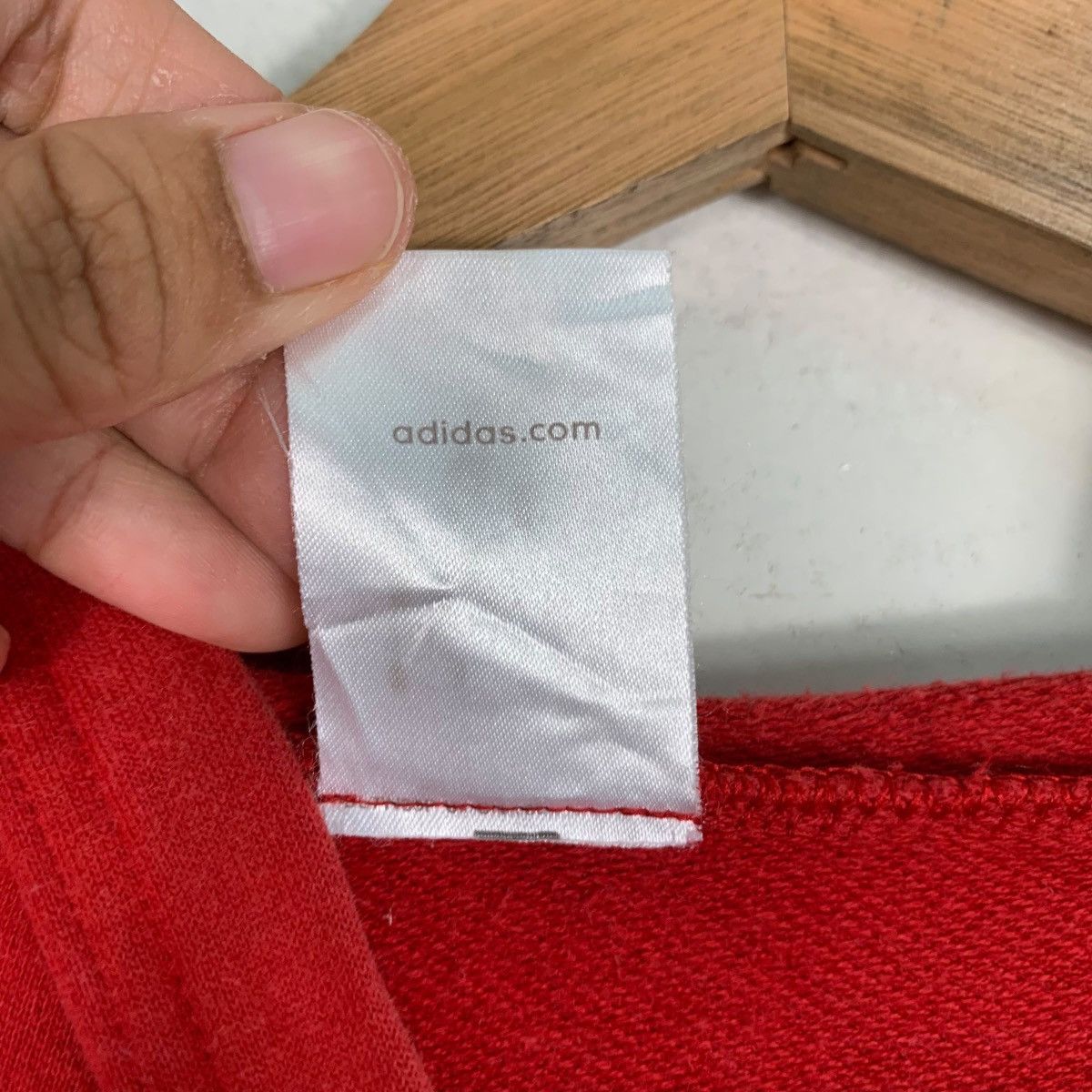 Adidas ADIDAS Big Logo Zipper Red Hoodies Training Wear #0826-C37 Size US M / EU 48-50 / 2 - 17 Thumbnail