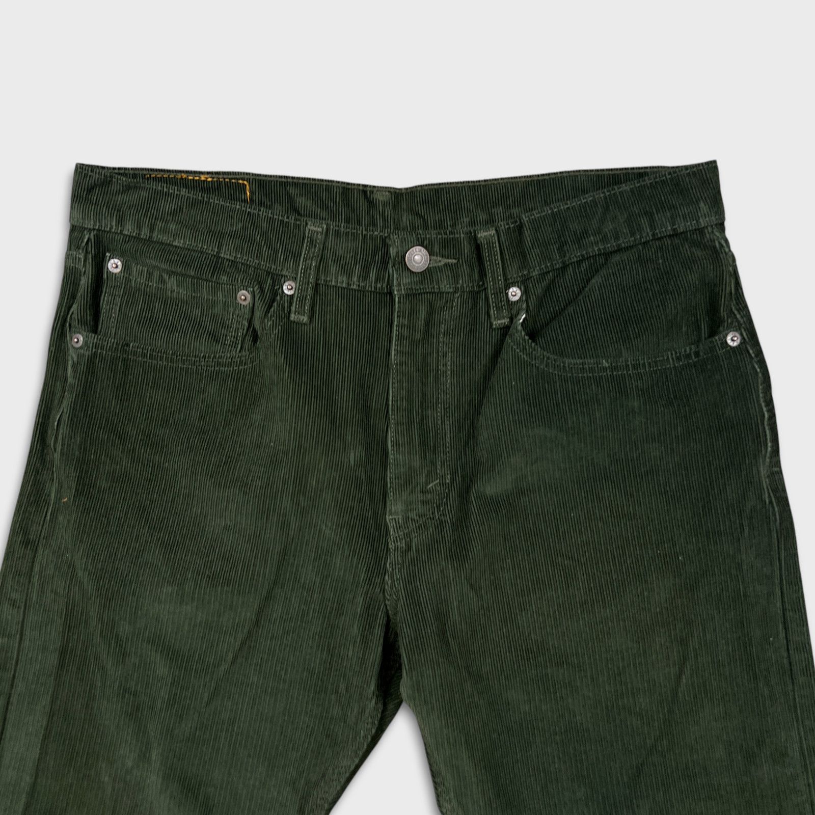 Levi's × Vintage Levi's 502 Pants 34x30 Corduroy Tapered Stretch Regular Fit Size US 34 / EU 50 - 2 Thumbnail