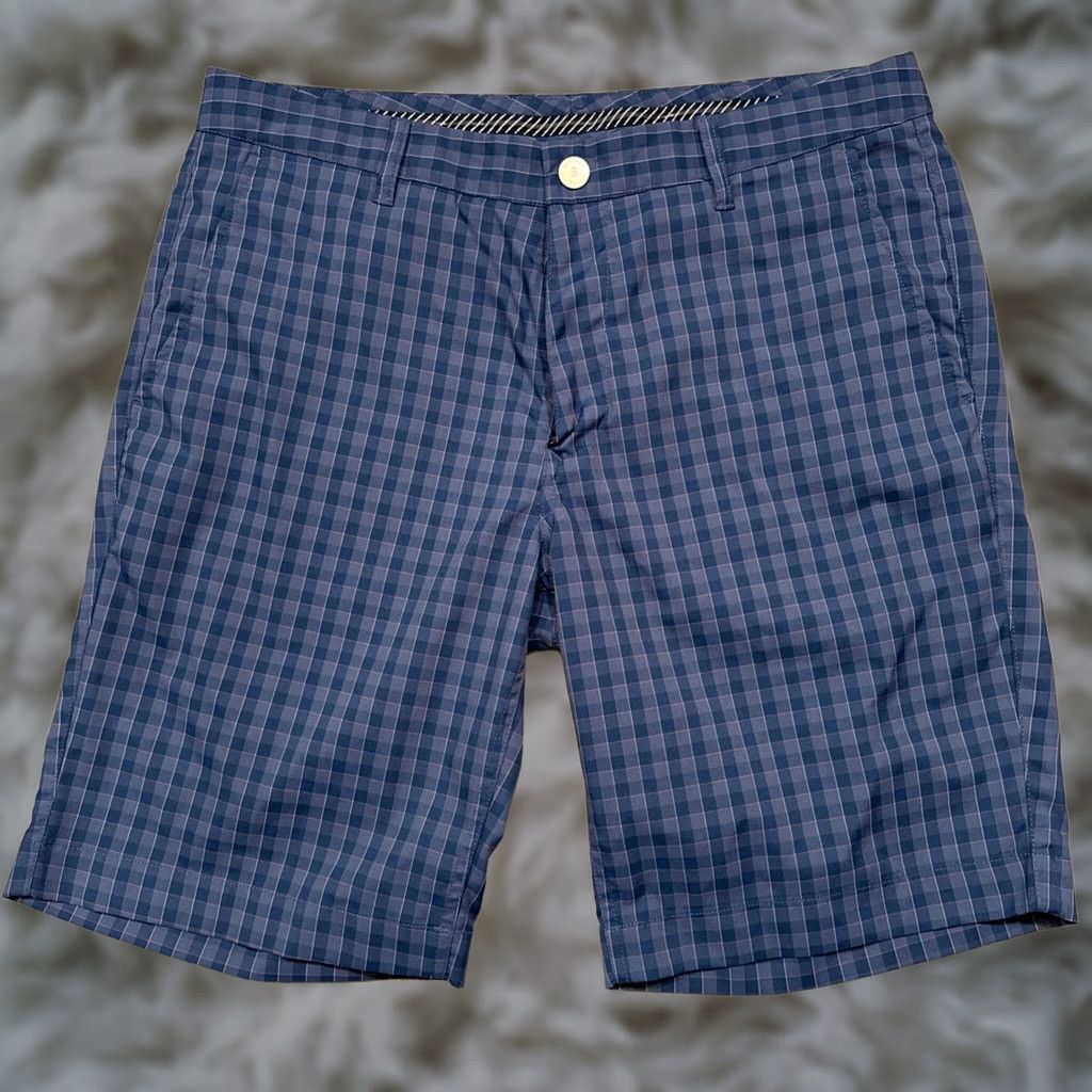 Bonobos Bonobos Highland Tour Golf Shorts Mens 34 Blue Plaid 10” Golf Performance Chino with Flat Front Inseam 10in Mid Rise Adjustable Everyday Wear Mens Size US 34 / EU 50 - 1 Thumbnail