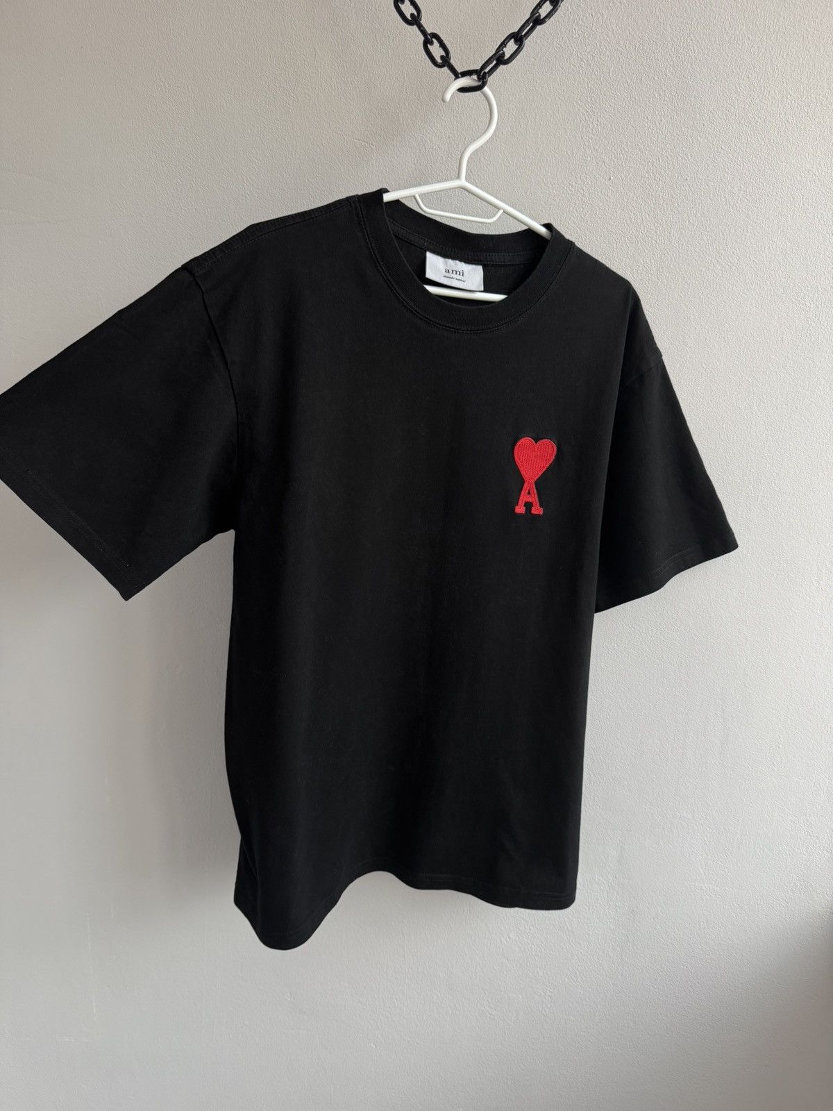 AMI AMI Paris Alexandre Mattiussi T shirt Tee Black Cotton Size US XL / EU 56 / 4 - 3 Thumbnail
