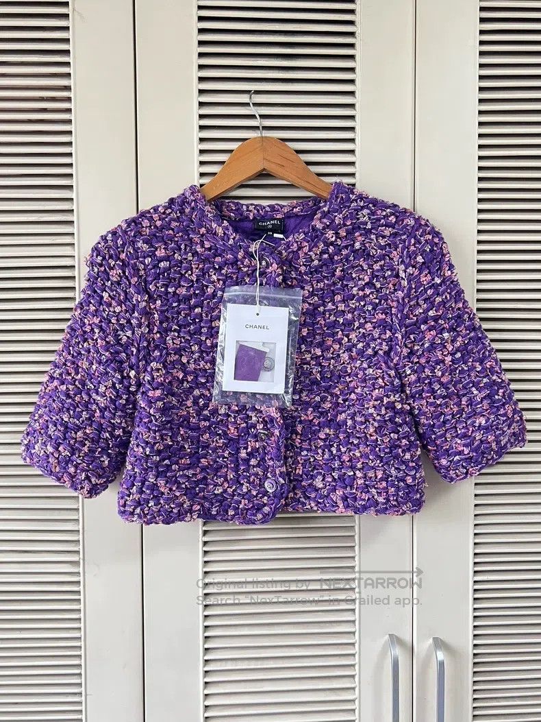 Chanel Chanel Purple woven short coat Size XS / US 0-2 / IT 36-38 - 1 Thumbnail