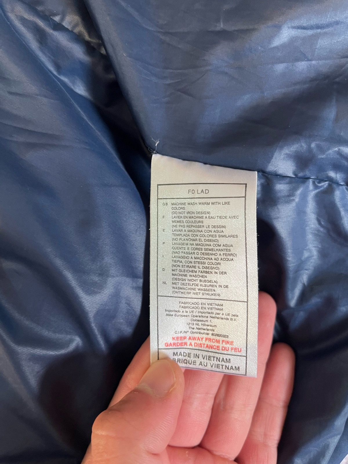 Nike Nike Men’s Down Jacket Puffer Winter Vintage Blue Mini Logo Size US S / EU 44-46 / 1 - 5 Thumbnail