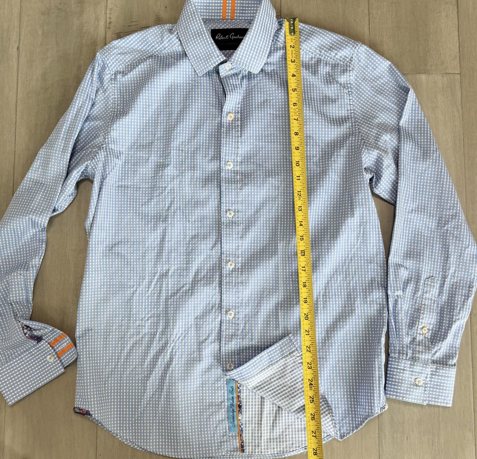 Robert Graham Robert Graham Men's Blue Checkered Dress Shirt Size L Size US L / EU 52-54 / 3 - 5 Thumbnail