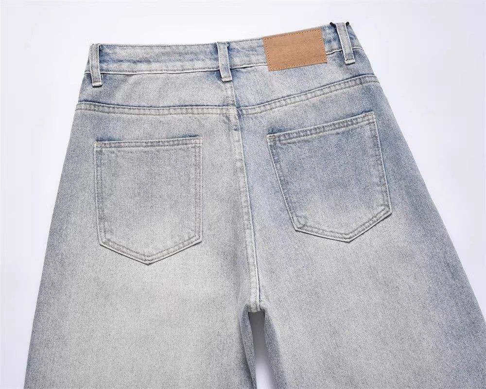 Japanese Brand × Jean Men's all-match loose washed straight jeans Size US 32 / EU 48 - 5 Thumbnail
