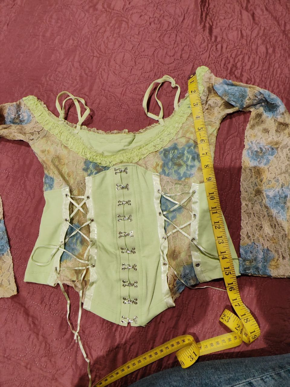 Japanese Brand y2k romance fairycore pastel lace blouse sz XS like corset Size XS / US 0-2 / IT 36-38 - 3 Thumbnail