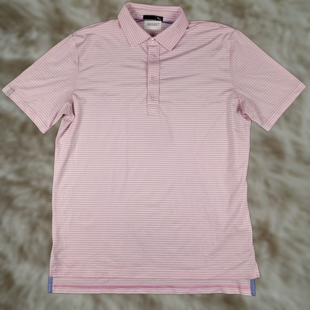RLX Ralph Lauren RLX Ralph Lauren Polo Shirt Mens Medium Pink Striped Short Sleeve Golf Casual Size US M / EU 48-50 / 2 - 1 Thumbnail