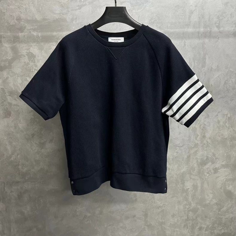 Thom Browne Thom browne The latest blue waffle cuff pattern logo short Size US XXL / EU 58 / 5 - 1 Thumbnail