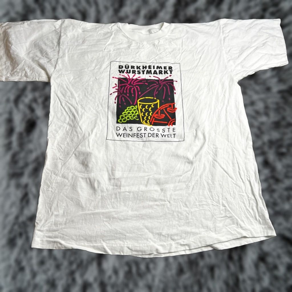 Vintage VINTAGE Dürkheimer Wurstmarkt T-shirt White XXL Men Crew Neck Short Sleeve United States? Size US XXL / EU 58 / 5 - 1 Thumbnail
