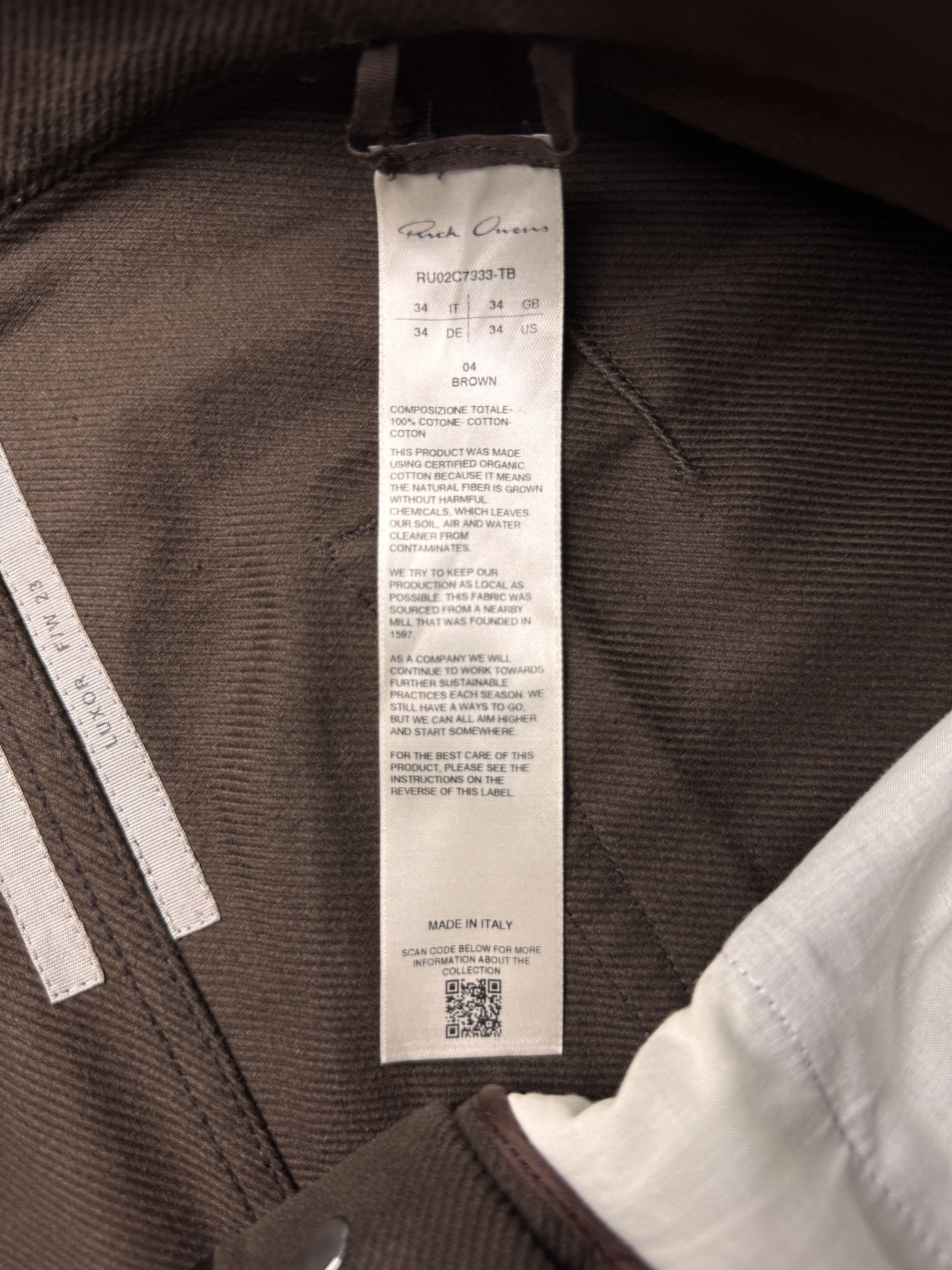 Rick Owens RICK OWENS FW23 Luxor Geth Jeans in Brown Denim Size 34 Size US 34 / EU 50 - 10 Thumbnail