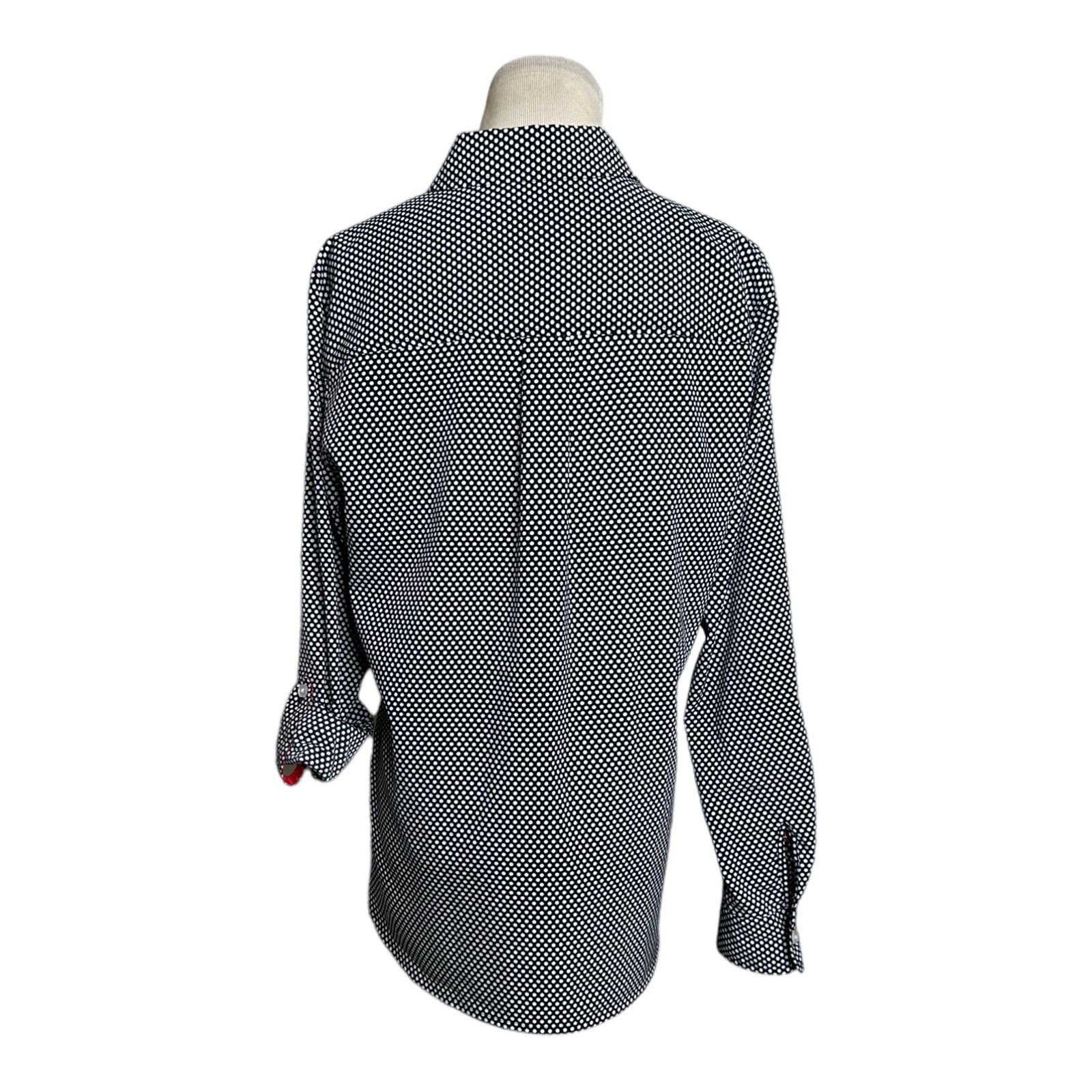 Jones New York Jones New York black white polka dots buttoned shirt size M Size M / US 6-8 / IT 42-44 - 2 Thumbnail