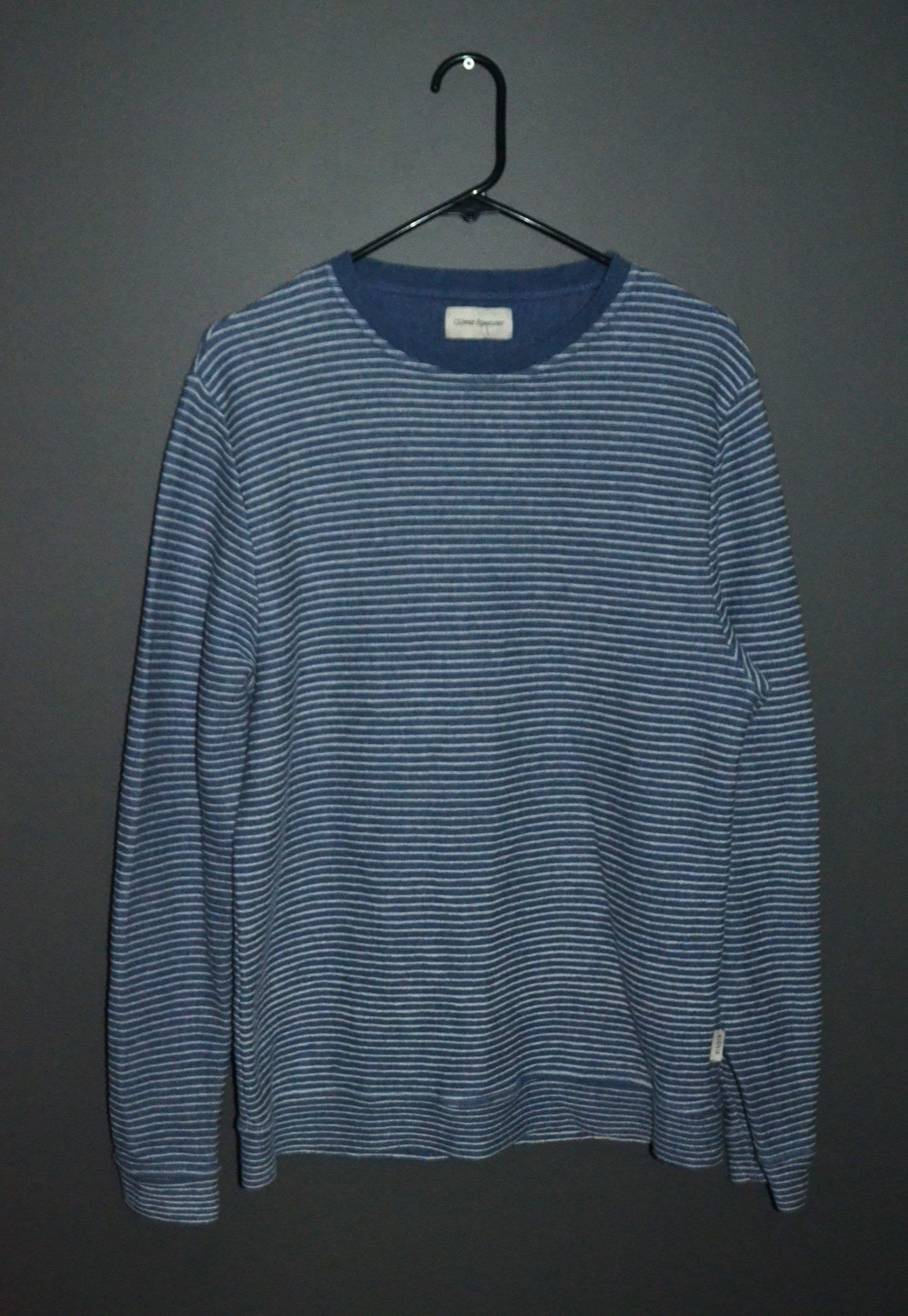 Oliver Spencer Oliver Spencer Striped Cotton Jersey Sweater Blue Size L Size US L / EU 52-54 / 3 - 2 Thumbnail