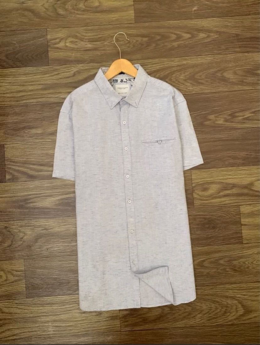 Denim & Flower Mens Shirt DENIM & FLOWER Cotton Misty Short Sleeve Size US M / EU 48-50 / 2 - 2 Thumbnail