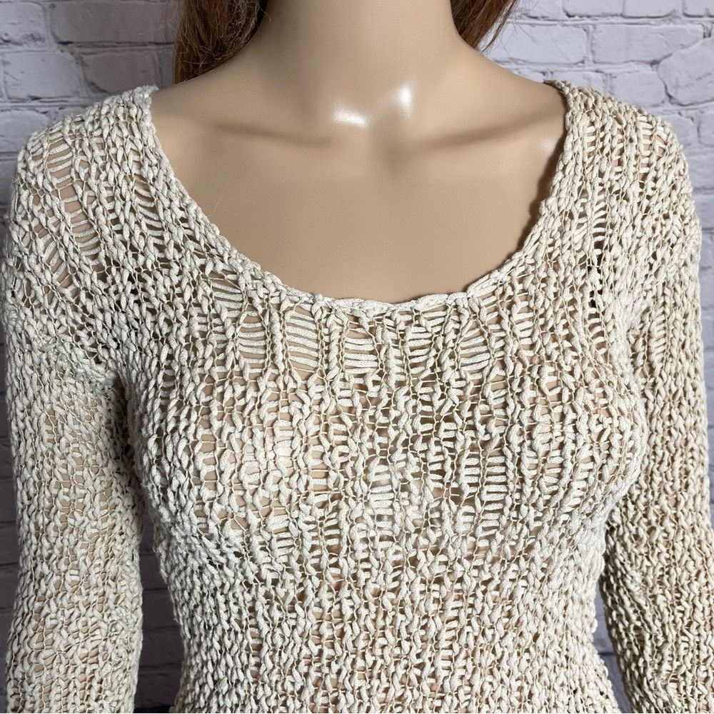 Vince NWT New $345 Vince Organic Cotton Beige Sweater Size XXS Size XXS / US 00 / IT 34 - 2 Thumbnail