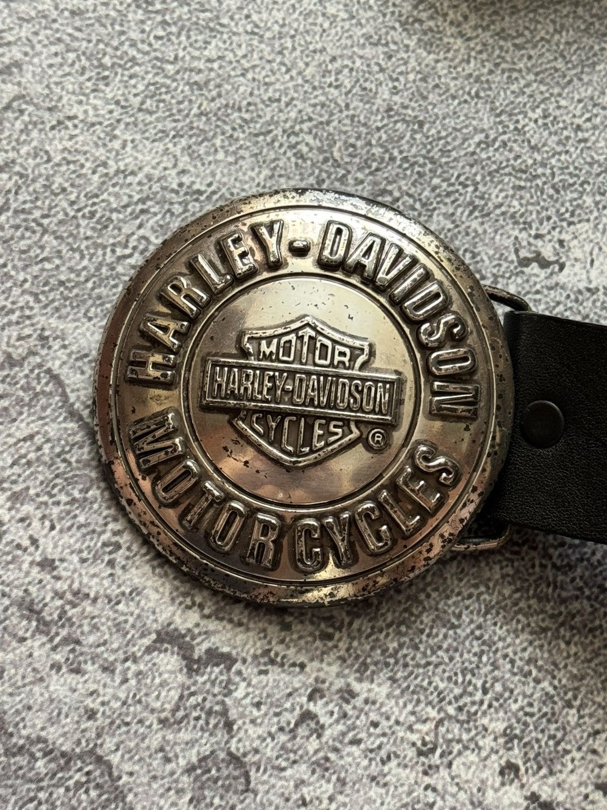 Harley Davidson × Vintage Harley Davidson studded rhinestones leather belt gothic Size ONE SIZE - 4 Thumbnail