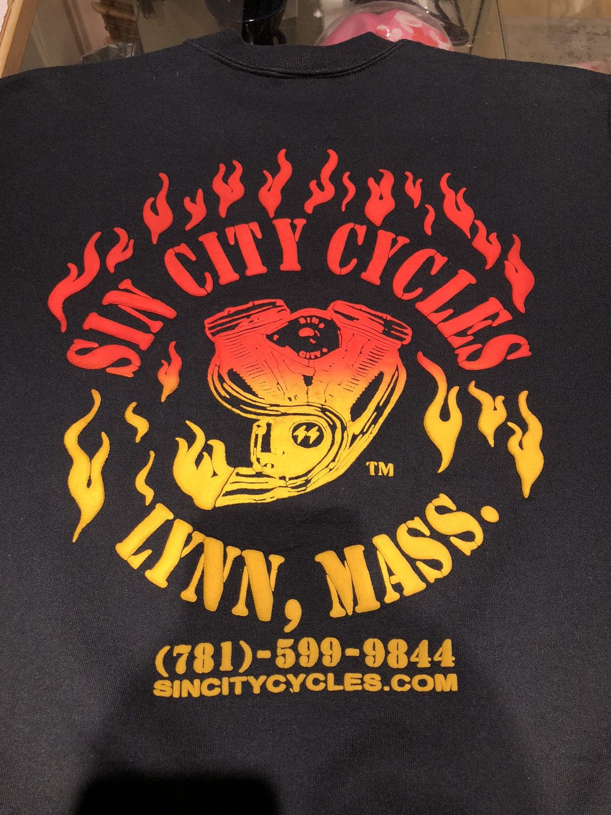 Gildan Y2K Sin City Cycles Lynn Massachusetts Size US M / EU 48-50 / 2 - 15 Thumbnail