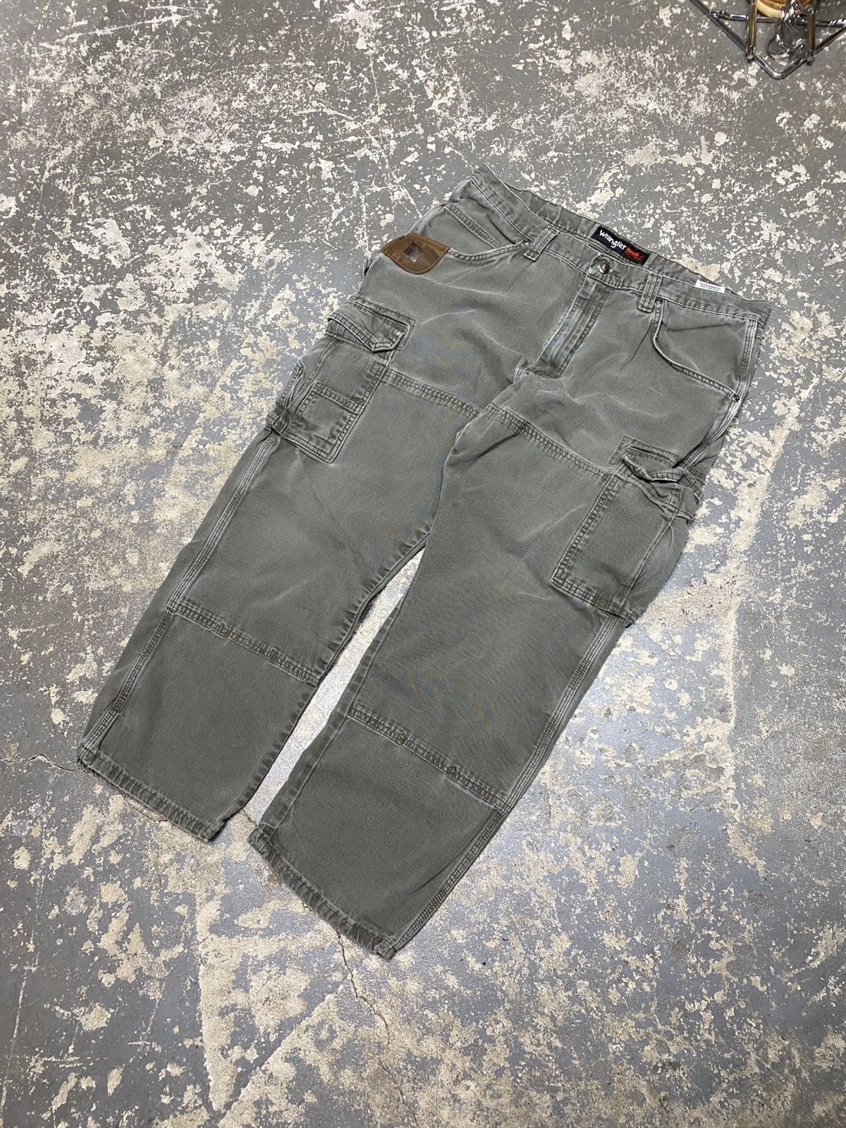 Carhartt × Dickies × Vintage Vintage Wrangler Riggs Carpenter Double Knee Baggy Fit Pants Size US 34 / EU 50 - 2 Thumbnail