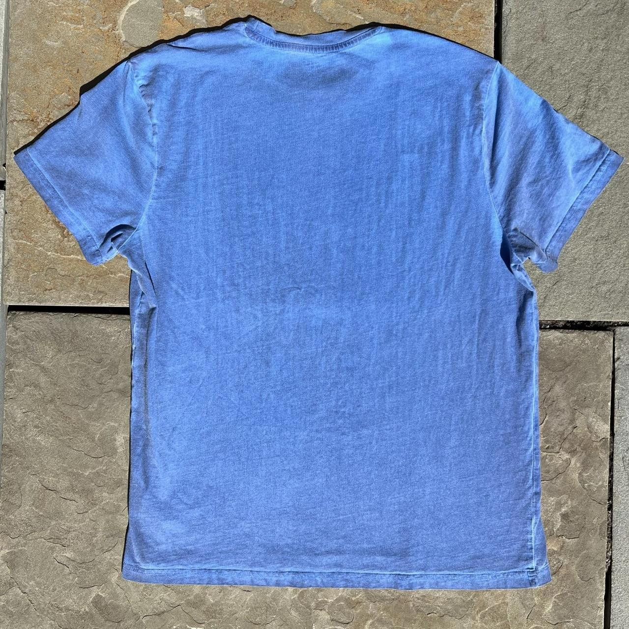 H&M Reworked Overdyed Blue Garment Dyed T-Shirt Size US M / EU 48-50 / 2 - 4 Thumbnail