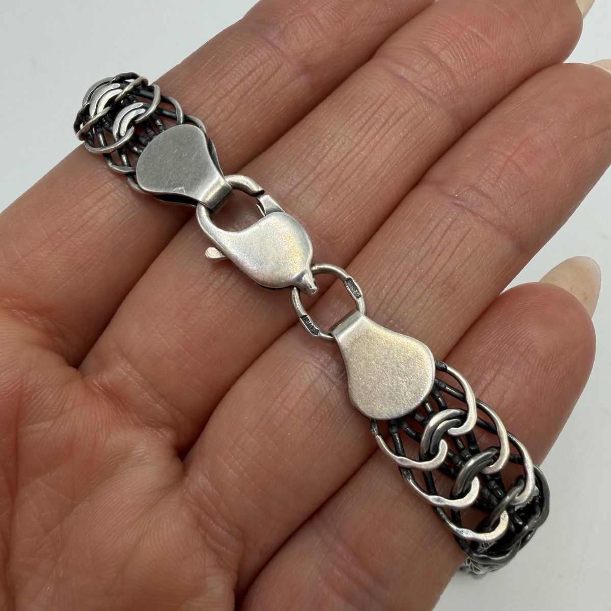 Sterling Silver Heavy Vintage 925 Sterling Silver Foxtail Chain Necklace Size ONE SIZE - 8 Thumbnail