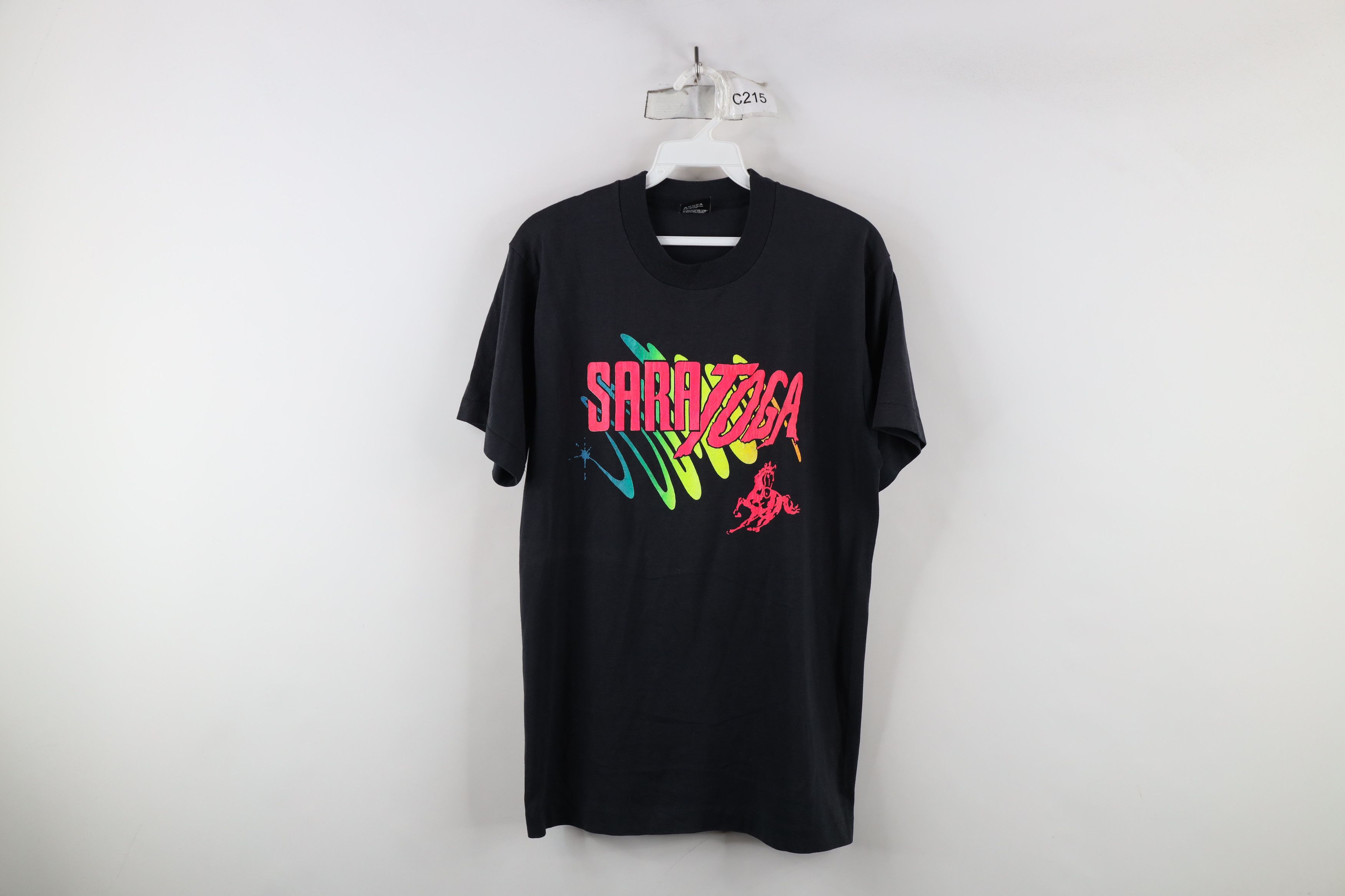 Vintage Vintage 90s Streetwear Saratoga Horse Equestrian T-Shirt USA Size M / US 6-8 / IT 42-44 - 1 Thumbnail