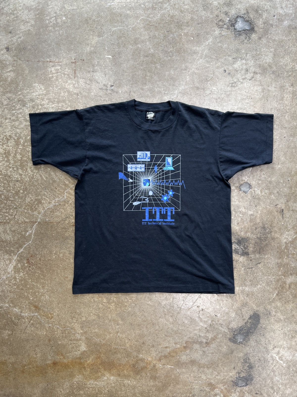 Vintage Vintage 90s ITT Technical Institute Tech Single Stitch XL Size US XL / EU 56 / 4 - 2 Thumbnail