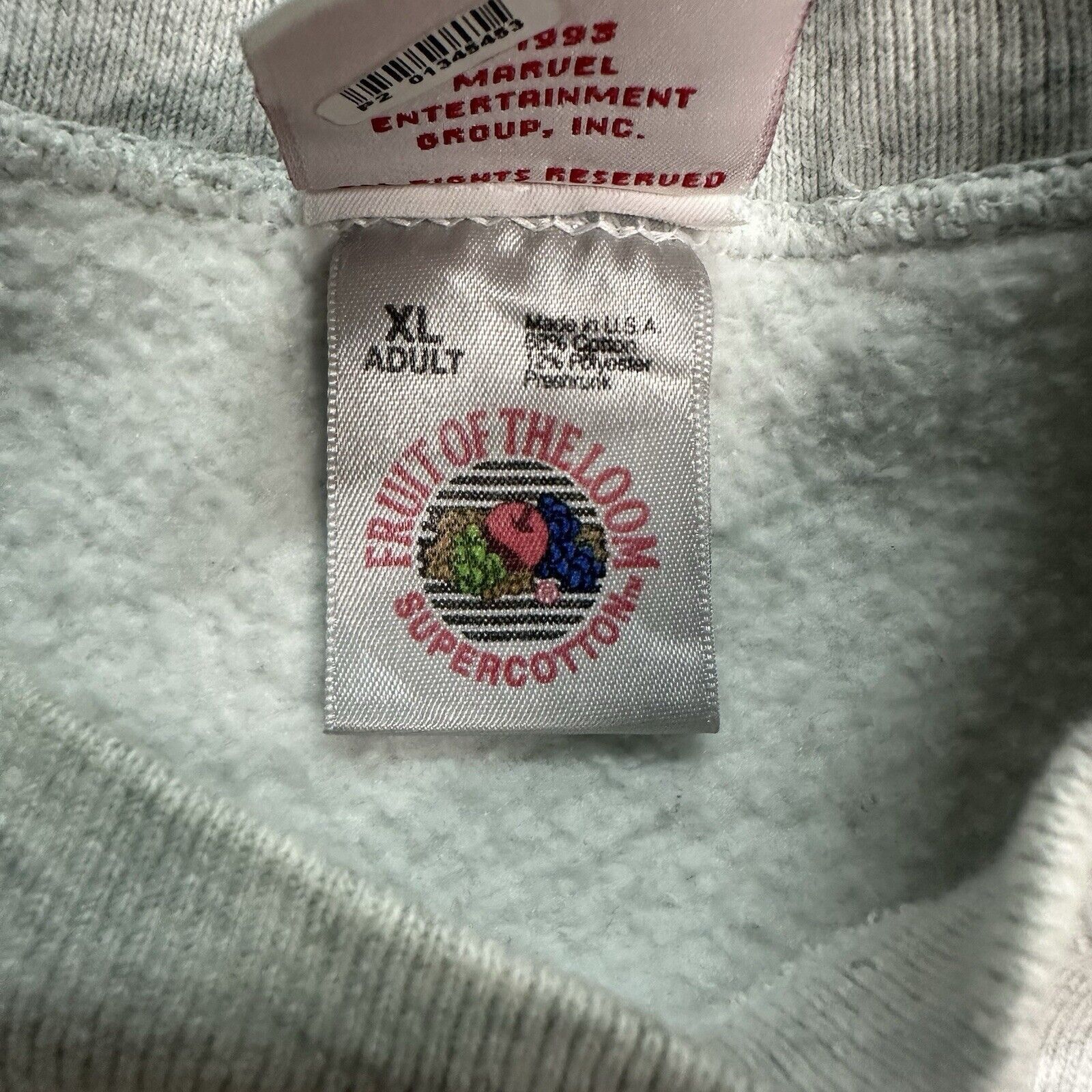 Marvel Comics × Vintage Vintage 1993 Marvel Comics Spiderman Grey Sweatshirt XL Size US XL / EU 56 / 4 - 4 Thumbnail