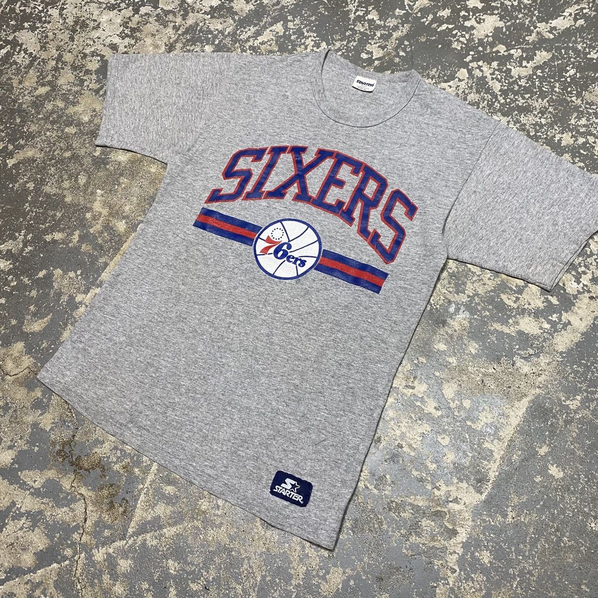 NBA × Vintage Vintage Philadelphia 76ers Sixers Starter NBA Tshirt USA Size US M / EU 48-50 / 2 - 2 Thumbnail