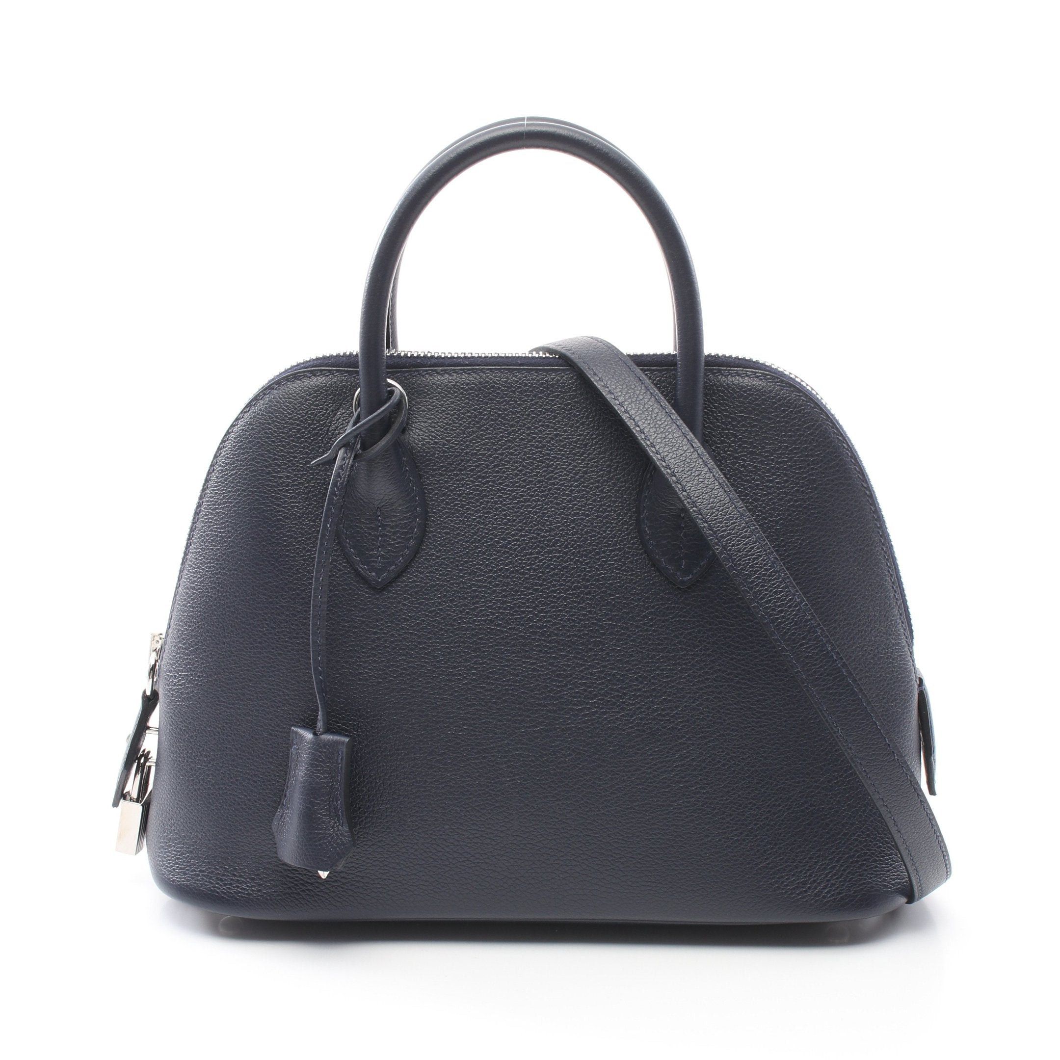 Hermes Hermes Bolide 1923 25 Bleu Nui Handbag Evercolor Navy Silver Hardware B Stamp Size ONE SIZE - 1 Thumbnail
