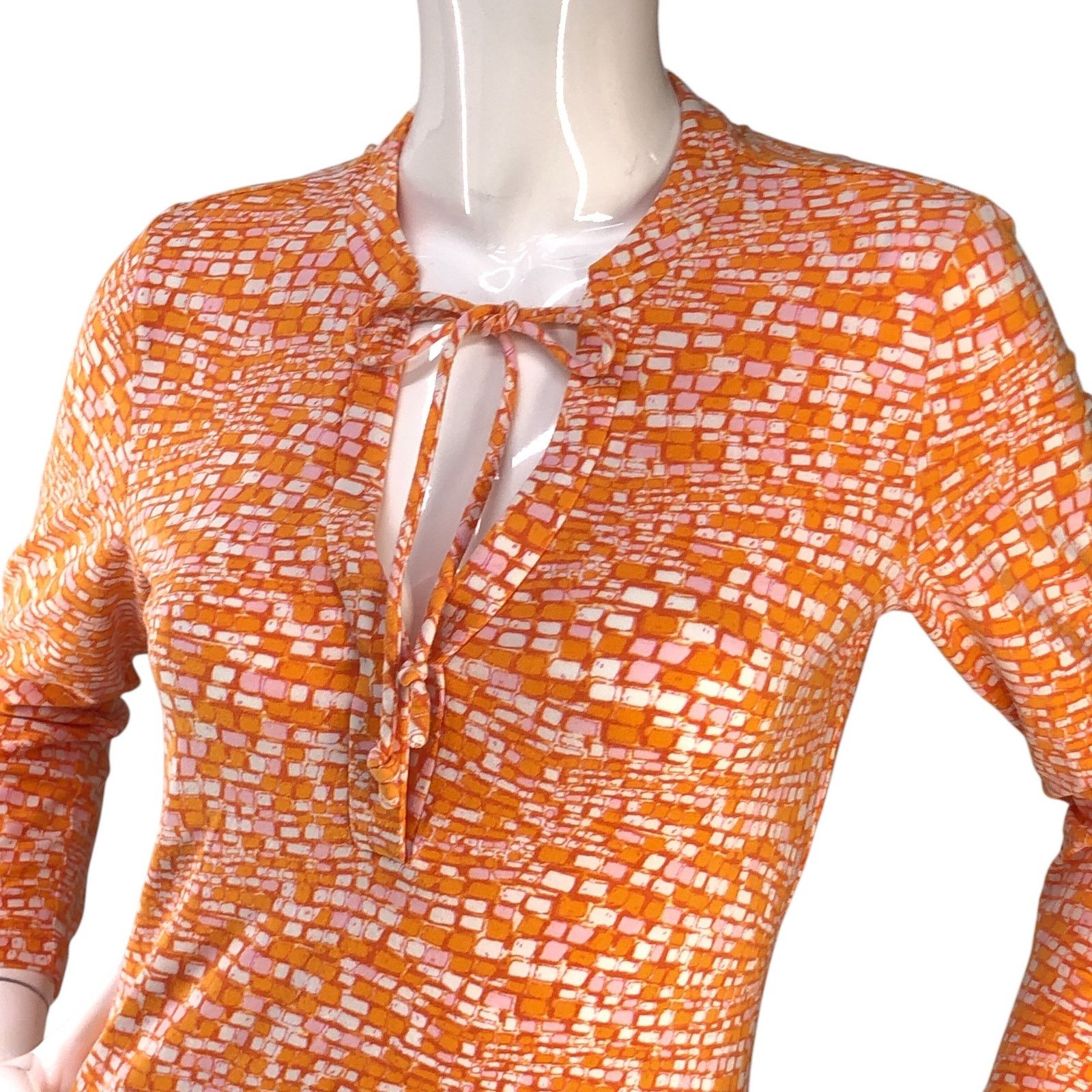 J.McLaughlin J McLaughlin Size XS Dress Mini Tunic Length Stretch Orange Size XS / US 0-2 / IT 36-38 - 2 Thumbnail