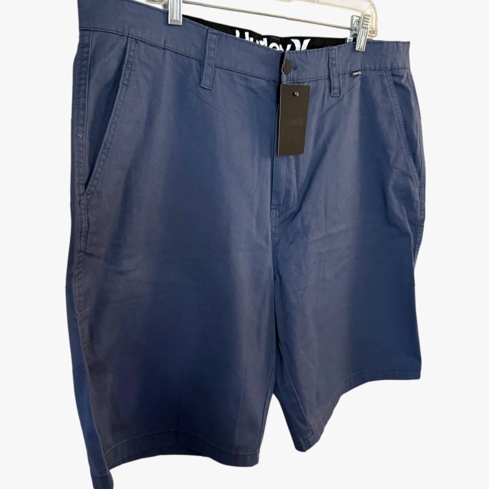 Hurley Hurley Hybrid Walk Short Blue Men's 38 Chino Beach Golf Stretch 97% Cotton 3% Elastane NEWPlus Pockets Casual Summer Size US 38 / EU 54 - 3 Thumbnail