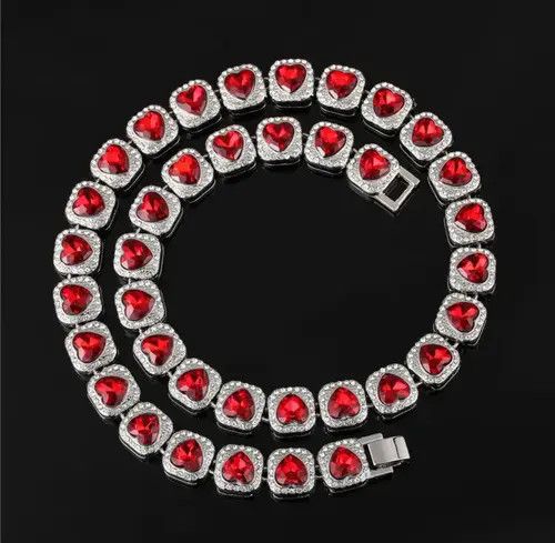 VIBE Heart Rhinestone Necklace Chain Size ONE SIZE - 5 Thumbnail