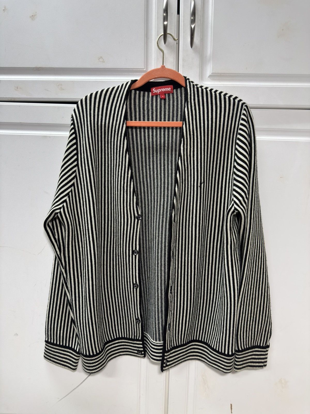 トップス supreme lacoste stripe cardigan black Lacoste × Supreme Supreme LACOSTE Stripe Cardigan Black Large