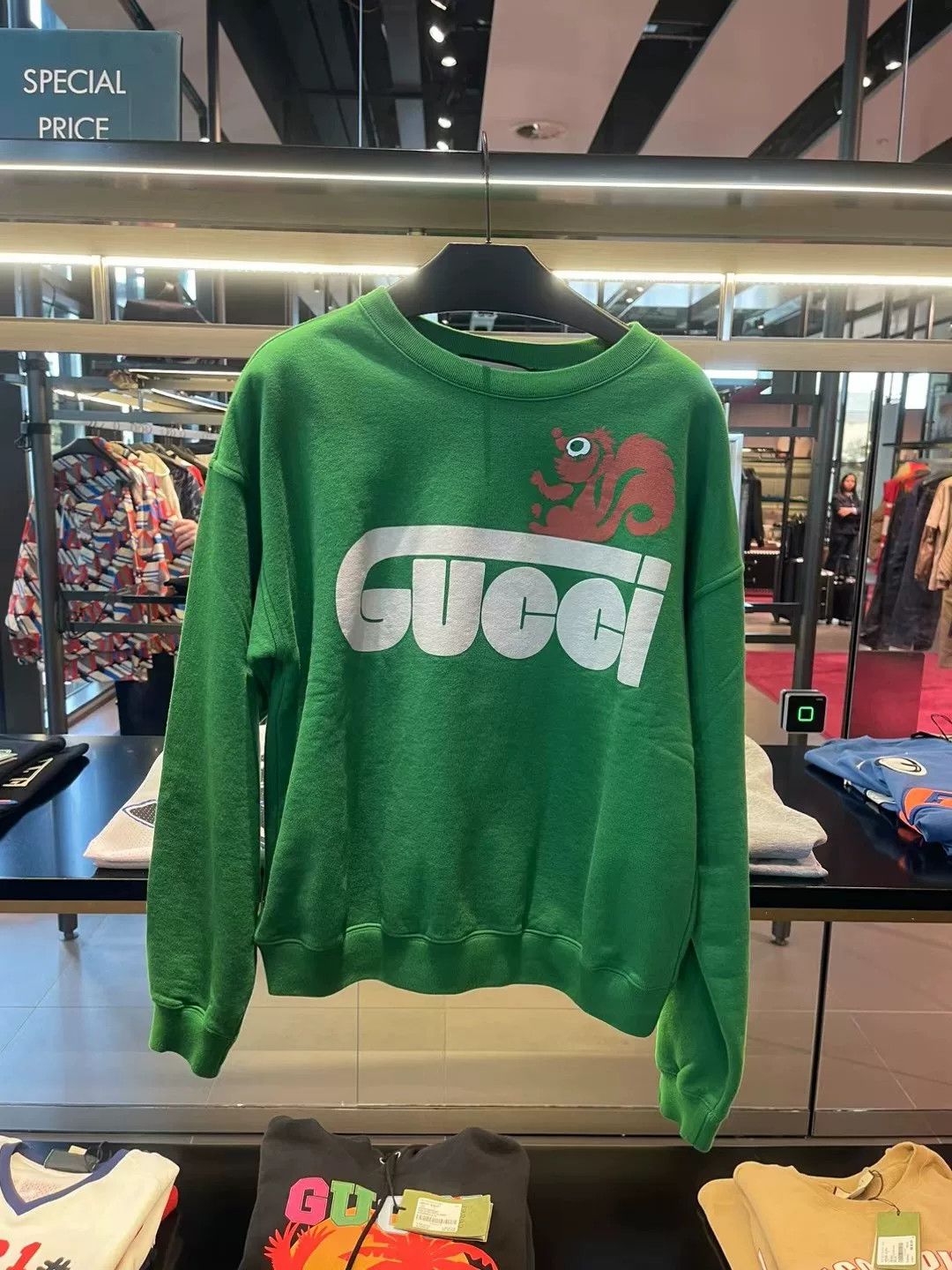 Gucci FW19 Manifesto Mask Hoodie - Green FEATURED ON RUNWAY | Grailed