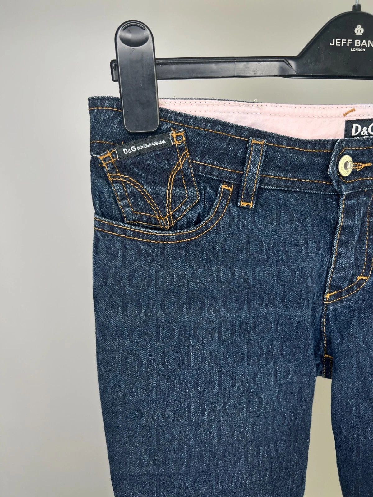 Dolce & Gabbana Vintage Dolce & Gabbana Wonder Y2K Monogram Very Tight Jeans Size 31" - 4 Thumbnail