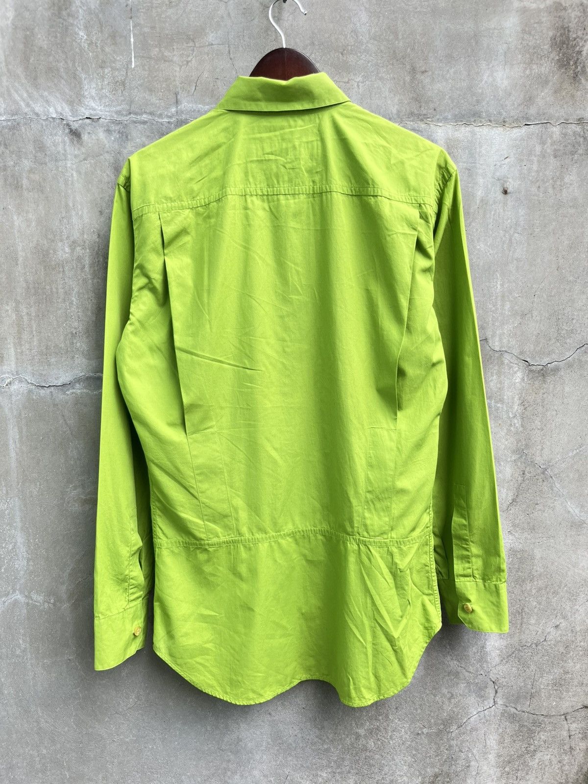 Dirk Bikkembergs Neon Green Button Down Shirt Size US L / EU 52-54 / 3 - 5 Thumbnail