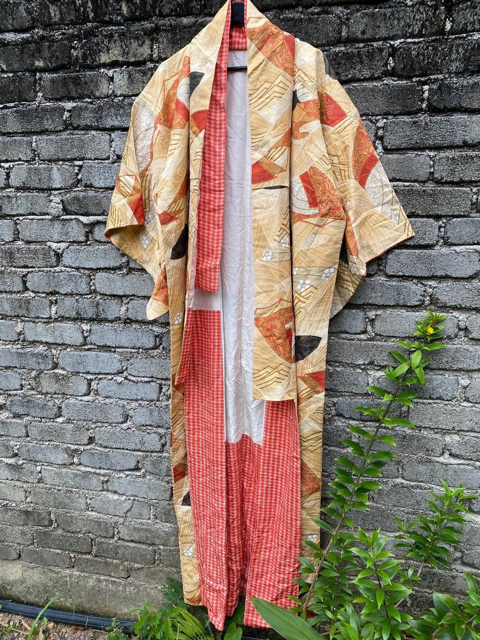 Other Vintage Karaori Silk Kimono Size L / US 10 / IT 46 - 8 Thumbnail